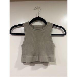 Size XS ESSENTIALS FEAR OF GOD cropped oatmeal tank top